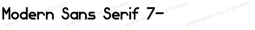Modern Sans Serif 7字体转换